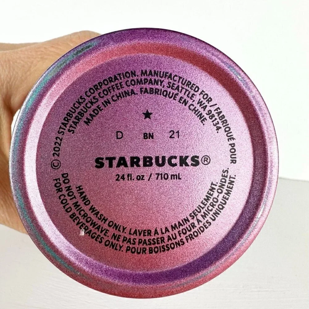 Starbucks Ombre Swirl Spring Release 2022 Limited Edition Cup 24oz No Lid